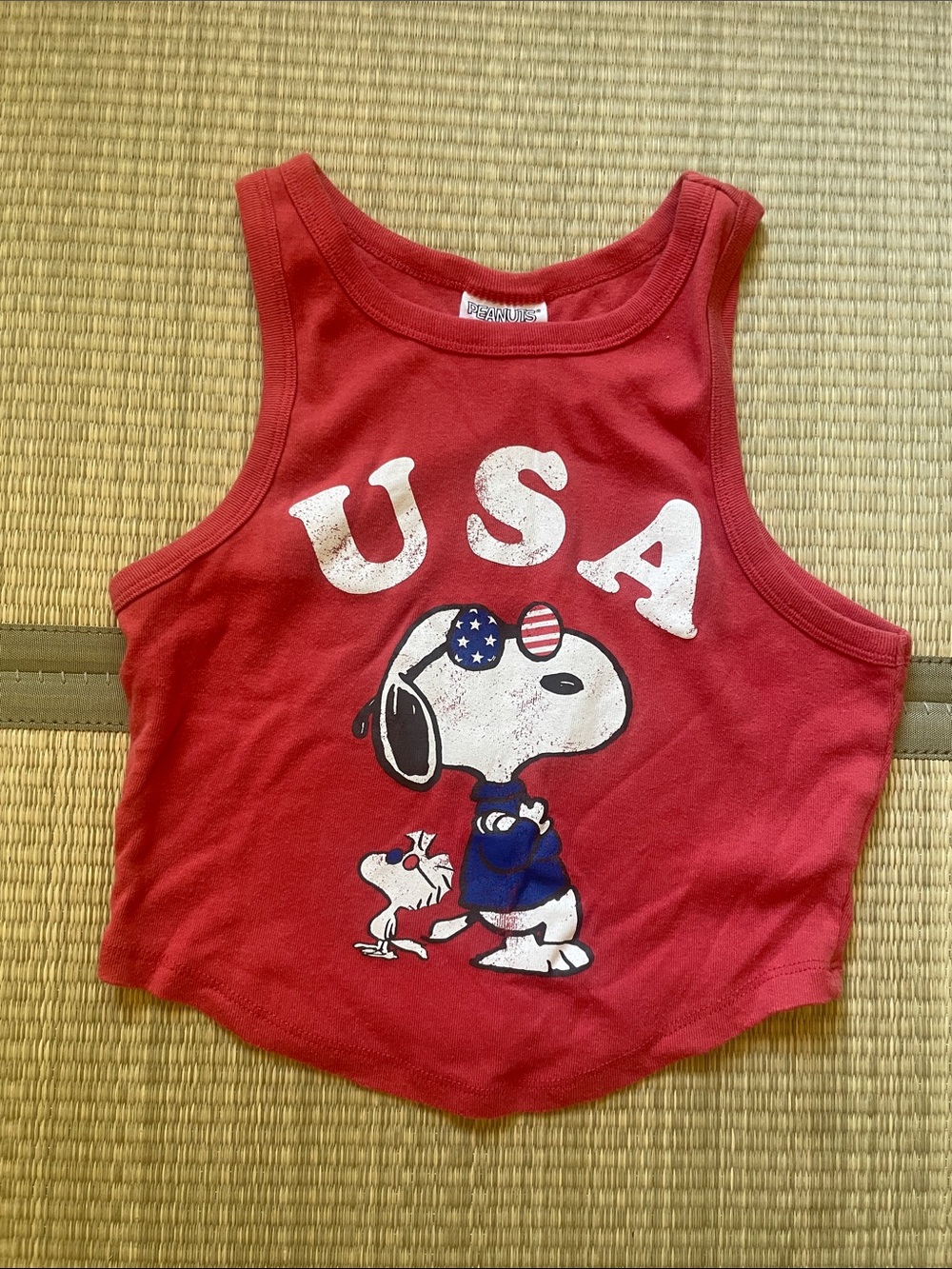 Peanuts Snoopy USA Red Tank Top